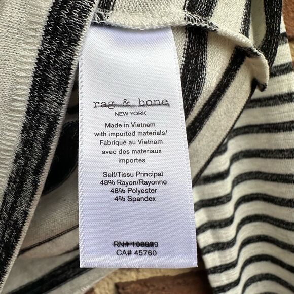 Rag & Bone $195 the knit turtleneck striped women's Medium NEW - Picture 6 of 9